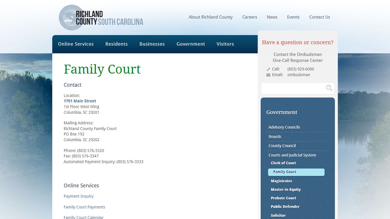 Courts and Judicial System > Family Court - Richland County