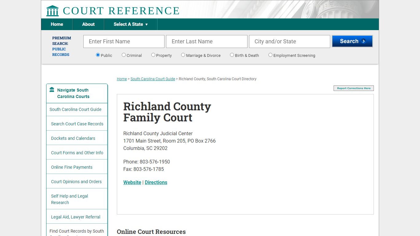 Richland County Family Court - CourtReference.com