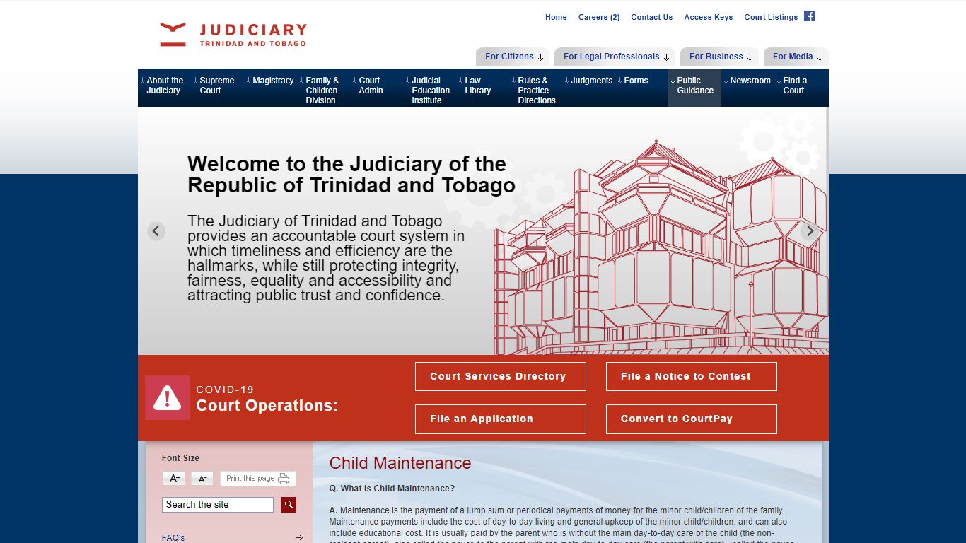 The Judiciary of Trinidad and Tobago : Public Guidance : FAQ's : Family ...